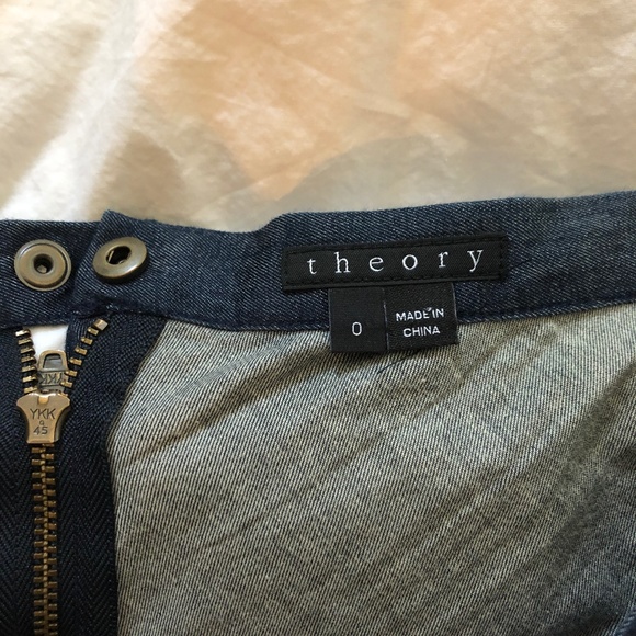 Theory Saminta Indigo skirt A-line Chambray size 0 - Picture 3 of 5
